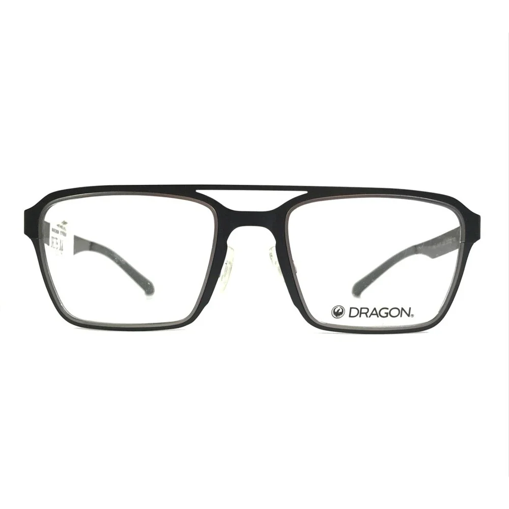 Dragon Eyeglasses Frames KAZ DR175 002 Satin Black Gunmetal Full Rim 52-20-140